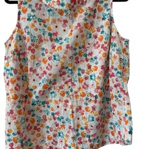 Talbots Floral Tank Top with Pink, Orange,‎ and Blue